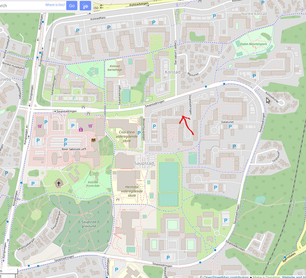 Kart over nytt lokale